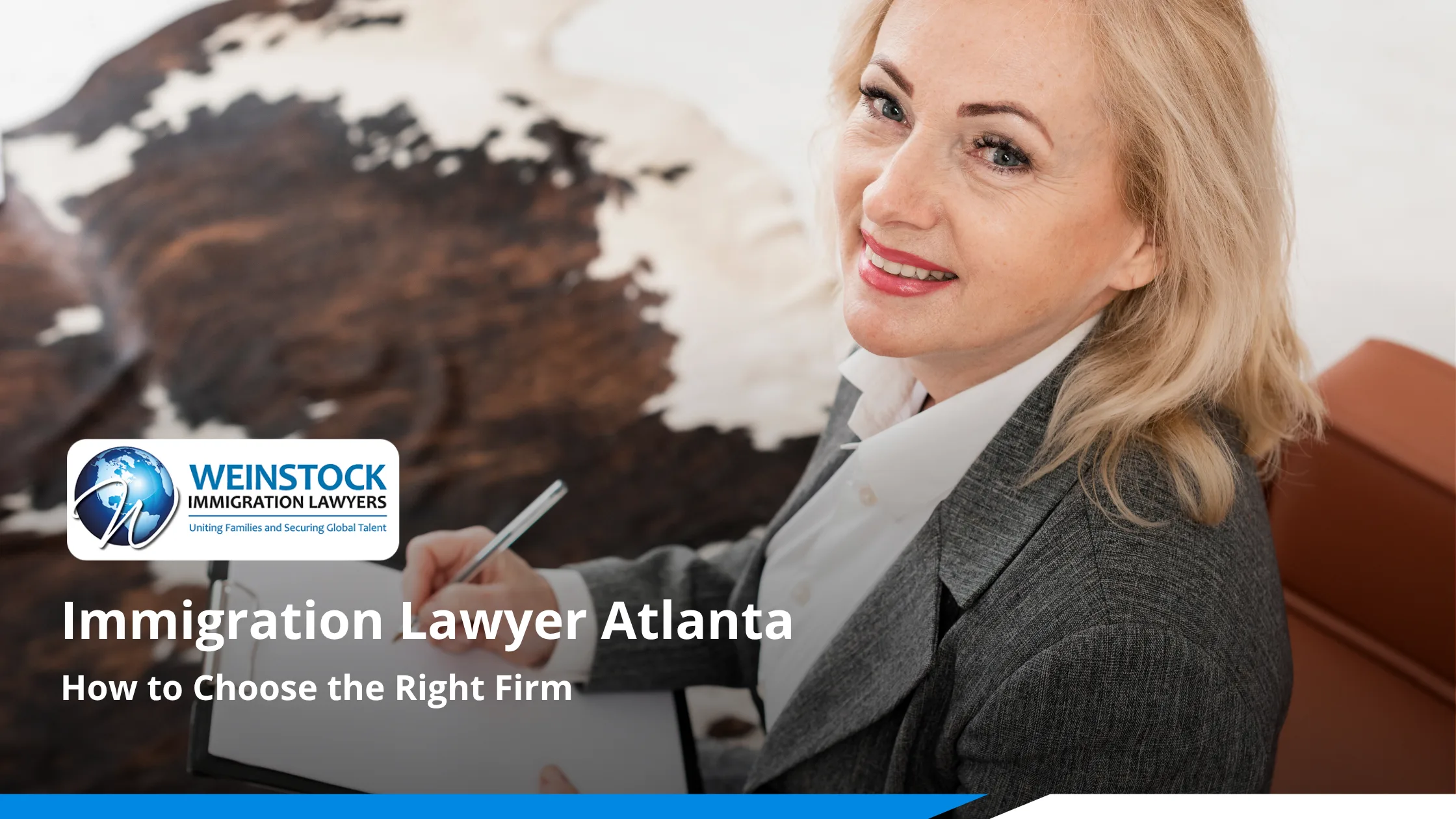 Atlanta immigration attorney with notepad advising on choosing the right law firm